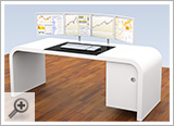 Corvum T1 - Multimonitor Tischsystem 4er