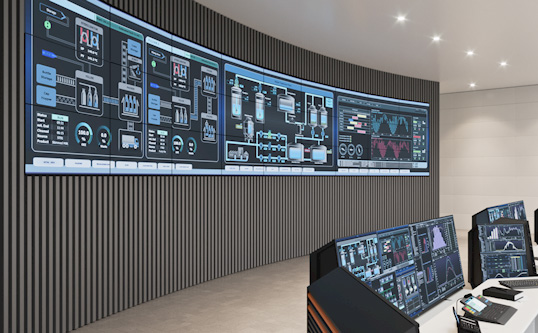 Monitorwand Großbildsystem mit Laser-Rückprojektion Displays